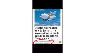 Fact Check: Croatia Airlines Did NOT Install Chemtrail System On Their Planes